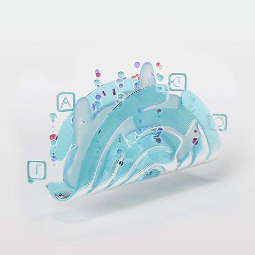 Futuristic artwork with the title 'Illustration'