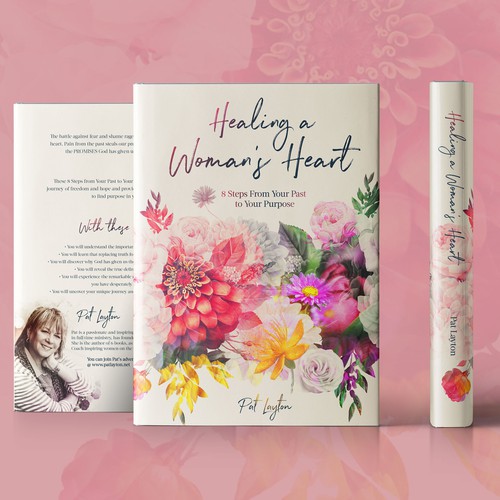 Flower book cover with the title 'Pat Layton's Hard Cover Book'