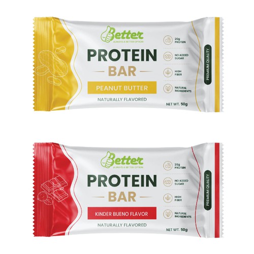 Protein packaging with the title 'Protein Bar Packaging Design!'