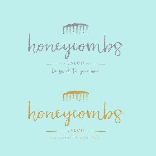 Hair salon logo with the title 'Feminine logo for hair salon'