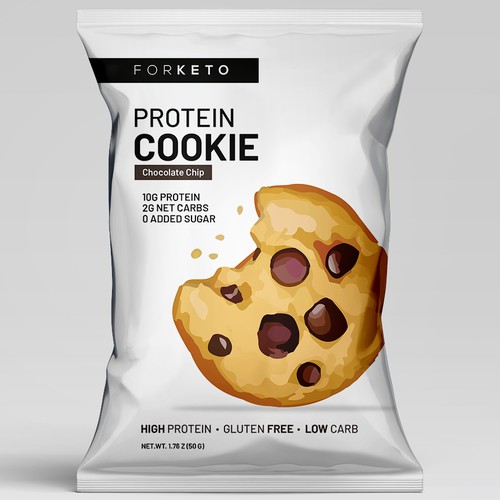 Biscuit packaging with the title 'Minimalist Cookie Package'