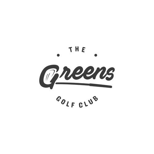 Golf ball design with the title 'Greens Golf Club'