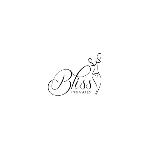 Lingerie logo with the title 'Logo for Bliss Intimates online lingerie boutique'