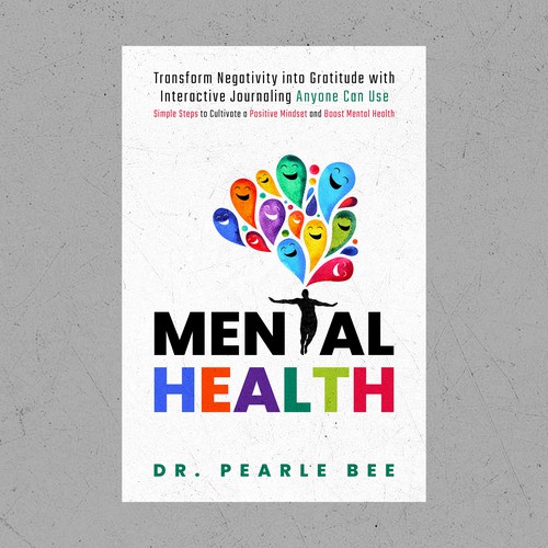 Grunge book cover with the title 'MENTAL HEALTH Book Cover Design'