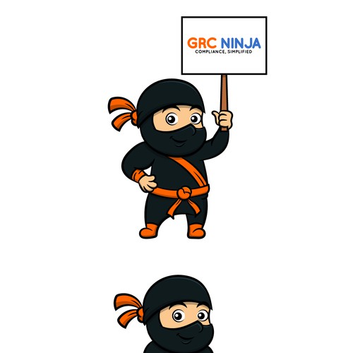 Ninja logo with the title 'Ninja Logo Mascot'