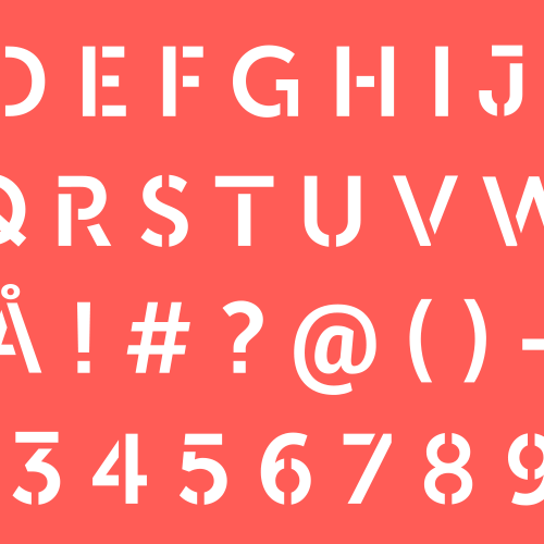 Typographic design with the title 'Custom font design'