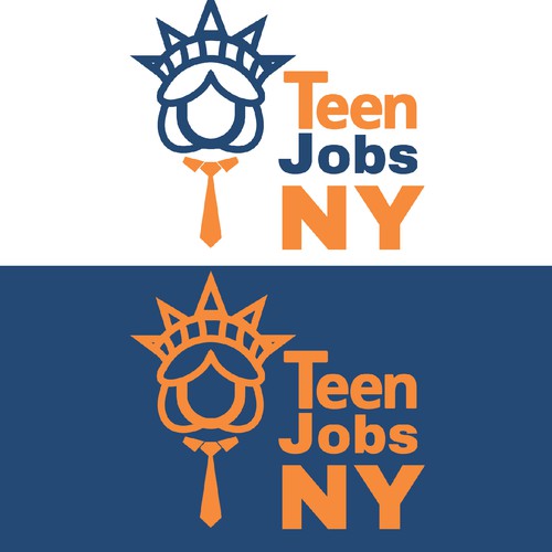 New York logo with the title 'Logo Design for Teen Jobs NY (Entry)'