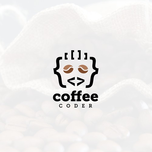 Developer logo with the title 'Coffee coder'