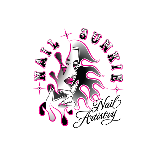 Punk design with the title 'Nail Junkie '