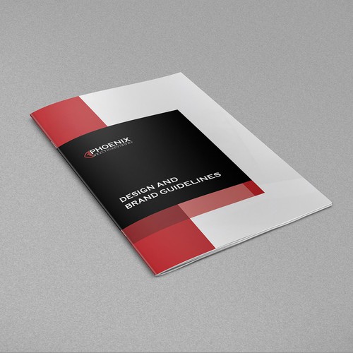 Style guide design with the title 'Brand Guide for Financial Brand'