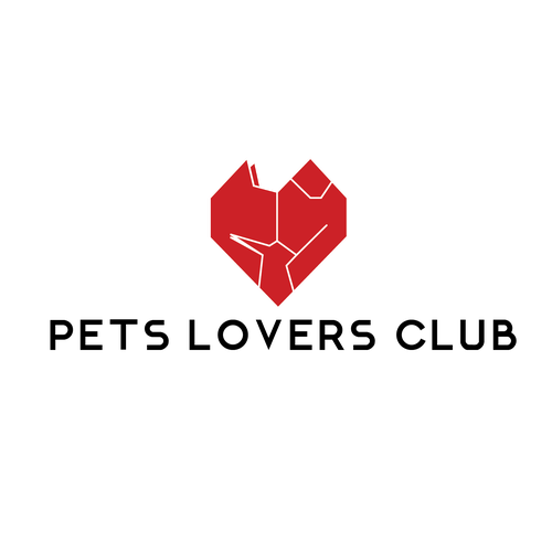 Lovers design with the title 'Pets Lovers Club Geometric Logo'