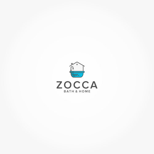 Bathtub logo with the title 'Zocca, BATH&HOME'
