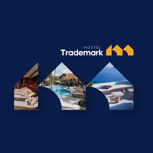Hostel design with the title 'Trademark Hostel Logo Design'