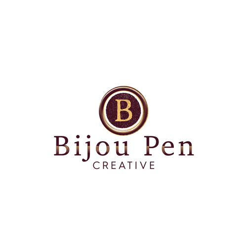 Blogging logo with the title 'Typewrite Key Monogram'