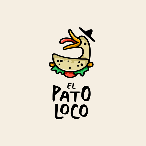 Food design with the title 'El Pato Loco'