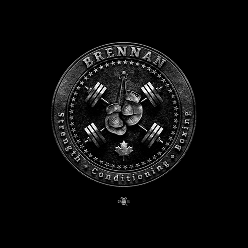 Boxing-gloves logo with the title 'BRENNAN'
