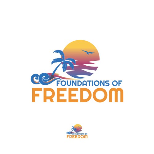 Foundation logo with the title 'Logo Design For FOUNDATION OF FREEDOM'