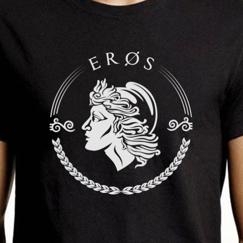 Warrior artwork with the title 'Eros God Logo'