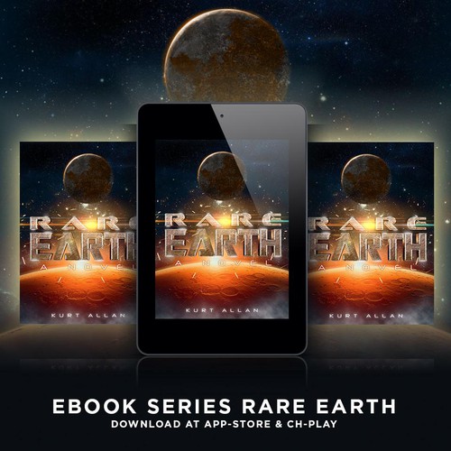 Night book cover with the title 'Design ebook cover for a new science fiction novel'