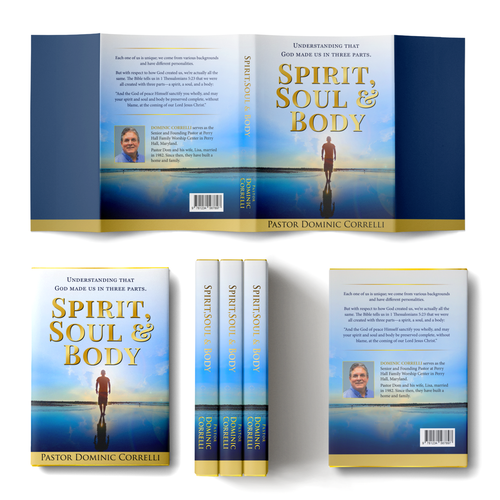 Golden book cover with the title 'Bold Spiritual Book Cover'