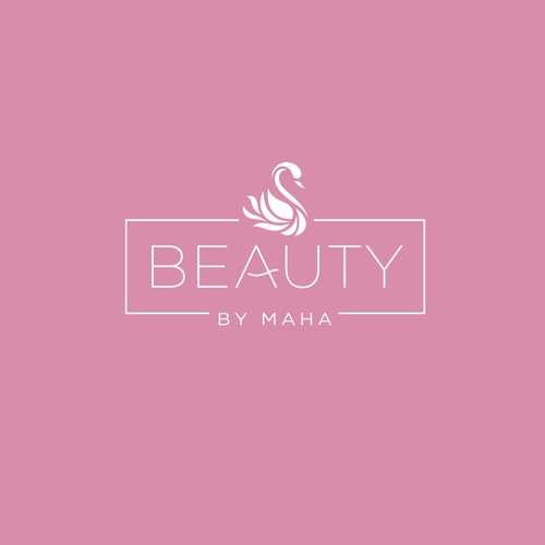 Swan logo with the title 'Beauty by Maha'