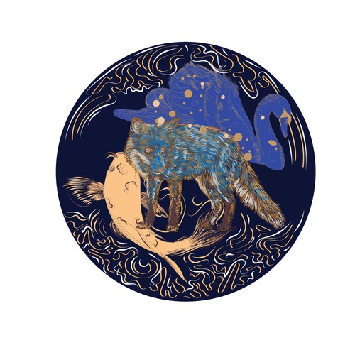 Illustrative artwork with the title 'Ornamental design for scarf'