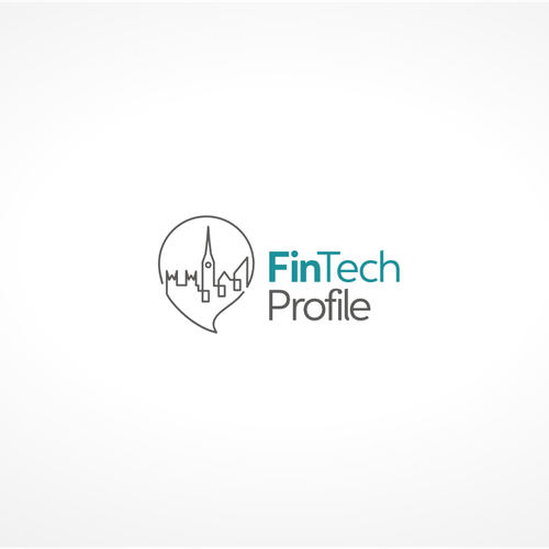 Contemporary logo with the title 'Create a logo for our new fintech publication'