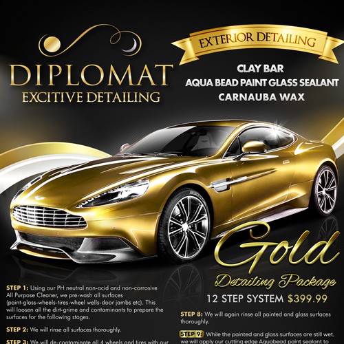 Platinum design with the title 'Flyer Bronze and Platinum package Diplomat'