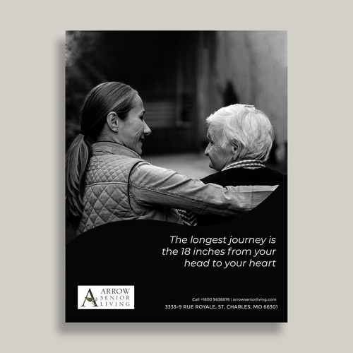 Senior living design with the title 'The Longest Journey Mailer'