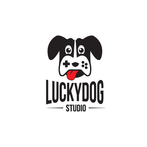 Joystick logo with the title 'Create a new logo for Luckydog Studio, an independent game developer.'