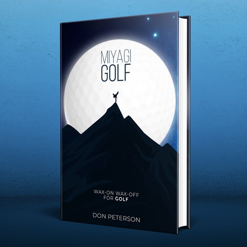 Mockup book cover with the title 'Miyagi Golf Book Cover Design'