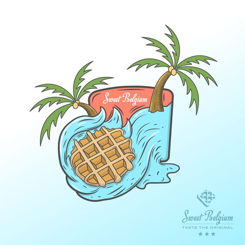 Badge t-shirt with the title 'Sweet Belgium'