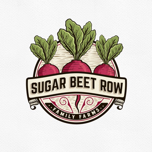 Round logo with the title 'Sugar Beet Row'