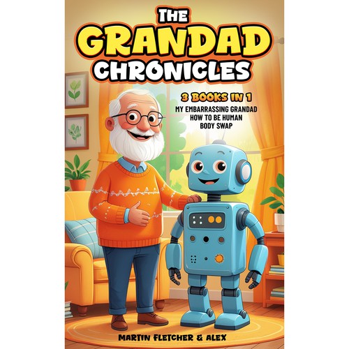 Comedy book cover with the title 'Humourous children book'