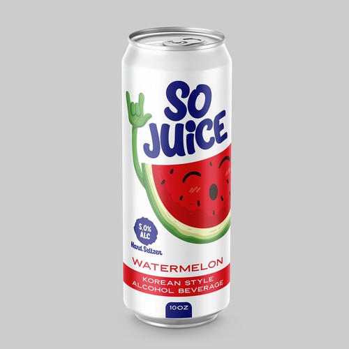 Modern label with the title 'Juice can design'