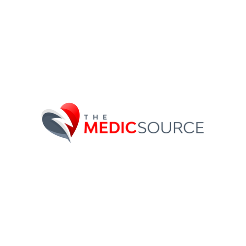 Thunder design with the title 'Medical AED Logo'