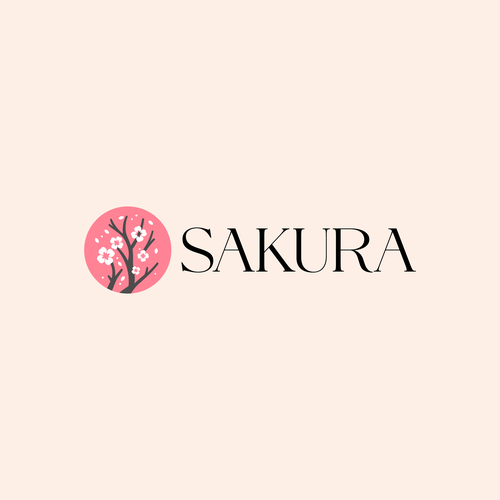 Sakura design with the title 'Sakkura logo design'