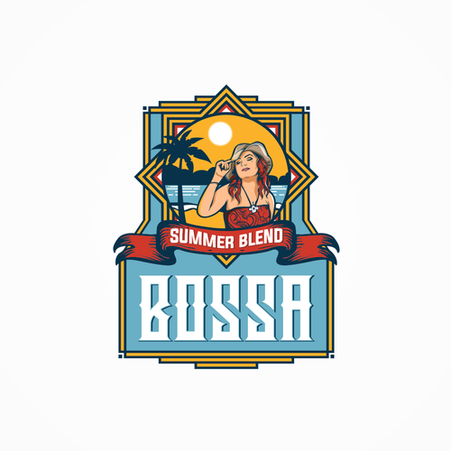 Summer logo with the title 'Vintage Deco Art logo'