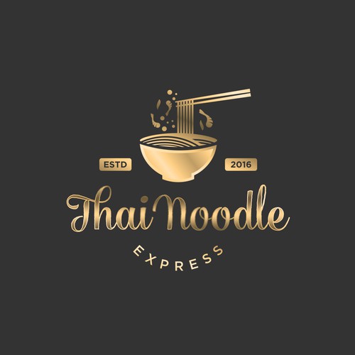 Noodle design with the title 'Thai Noodle'