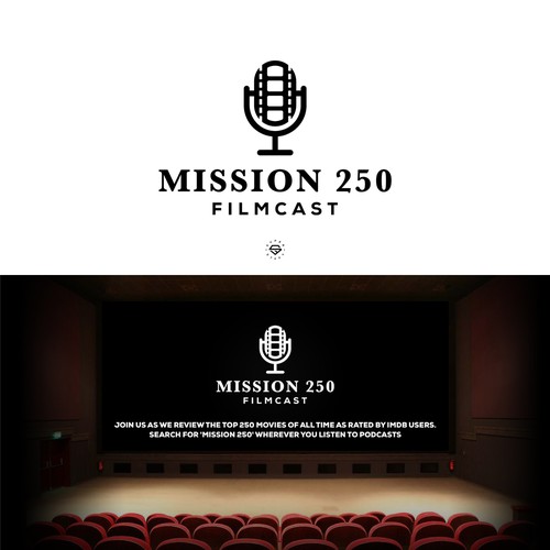 Movie logo with the title 'Mission 250 Filmcast Logo'