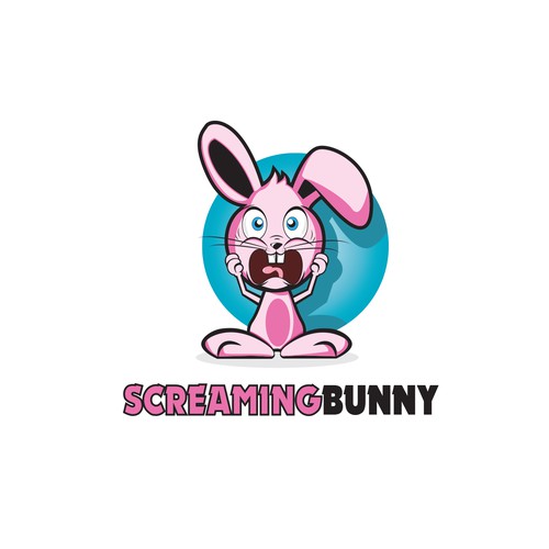 Bunny logo with the title 'screaming bunny '