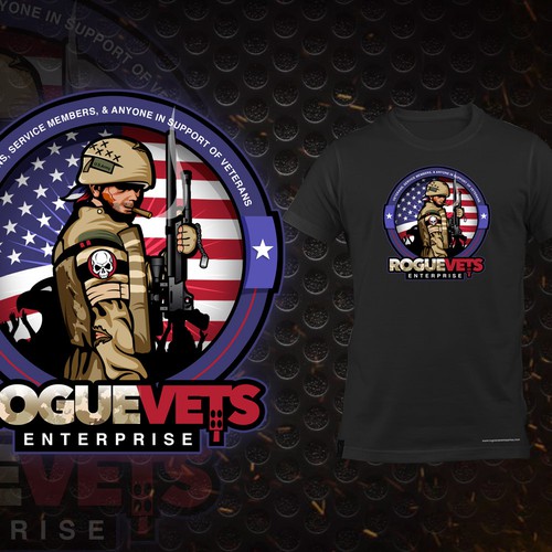 Veteran logo with the title 'Logo for Rogue Vets Enterprise'
