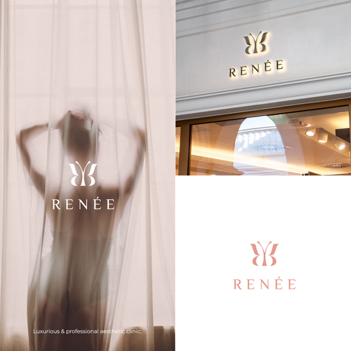 Transformation design with the title 'Renée Aesthetic Clinic | Logo Design'