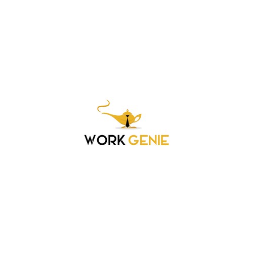 Genie logo with the title 'Work Genie'