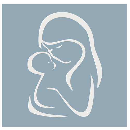 Sky blue logo with the title 'Simple minimal logo for Bellavita Birth'