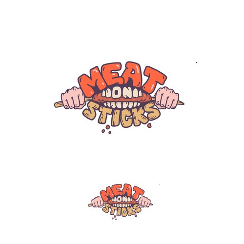 Meat logo with the title 'Meat on Sticks'