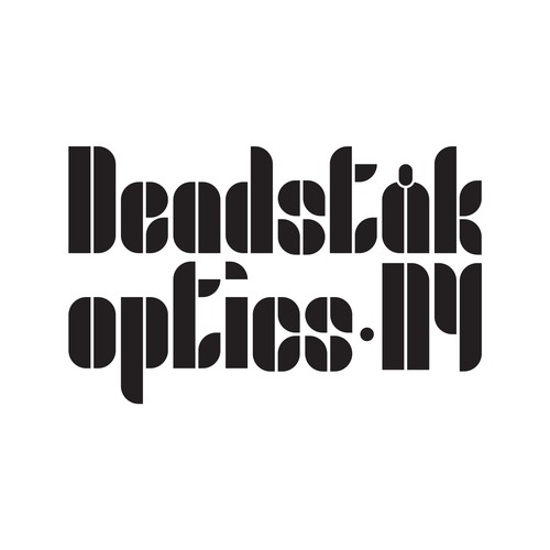 Eyeglass logo with the title 'Deadståk Optics, Inc. eyewear'