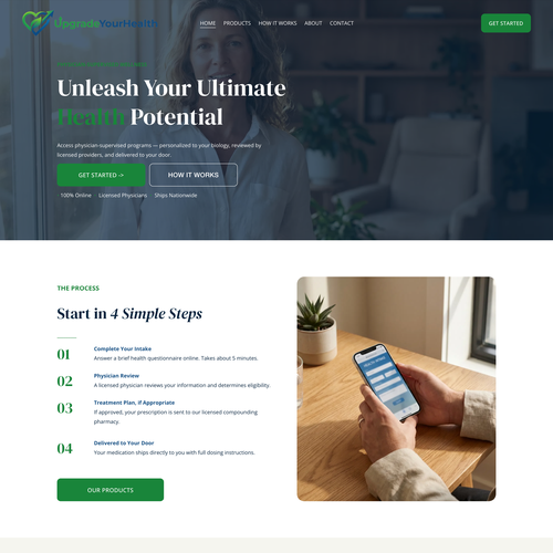 Website with the title 'Site for Upgrade Yiour Health'