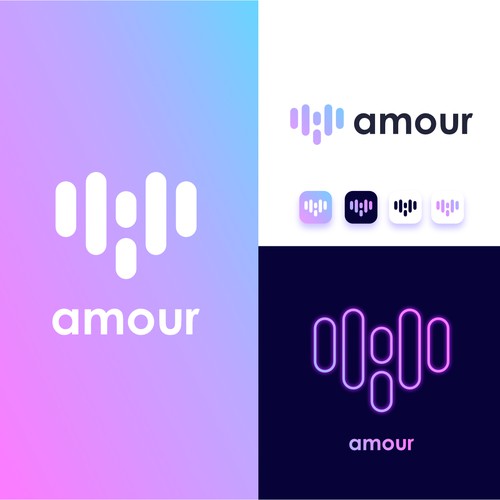 Vibe logo with the title 'Logo Dating love'