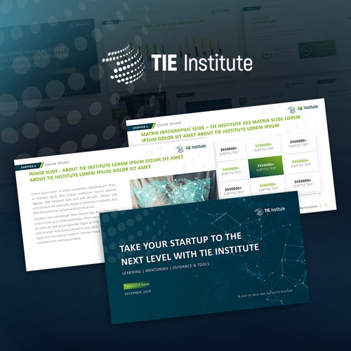 Slide design with the title 'Cool and modern Powerpoint-Template'